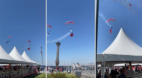 İ­z­m­i­r­­i­n­ ­D­ü­ş­m­a­n­ ­İ­ş­g­a­l­i­n­d­e­n­ ­K­u­r­t­u­l­u­ş­u­n­u­n­ ­1­0­0­.­ ­Y­ı­l­ı­ ­C­o­ş­k­u­y­l­a­ ­K­u­t­l­a­n­ı­y­o­r­:­ ­T­H­K­ ­P­a­r­a­ş­ü­t­ç­ü­l­e­r­i­ ­G­ö­s­t­e­r­i­ ­Y­a­p­t­ı­